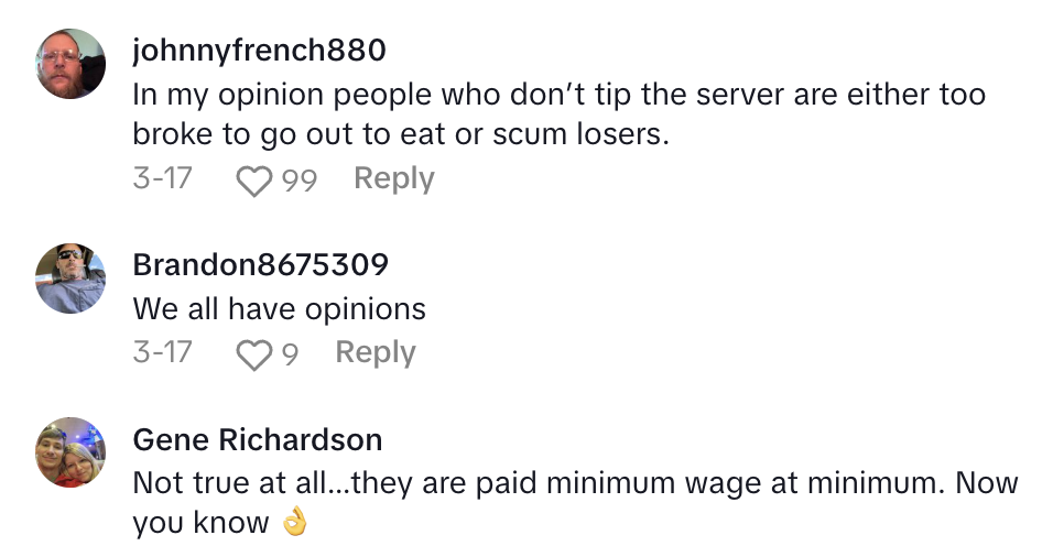 Screenshot 2025 04 17 at 4.50.37 PM A Waitress Congratulated Some Customers And Then They Took Her Tip Away. Heres Why.