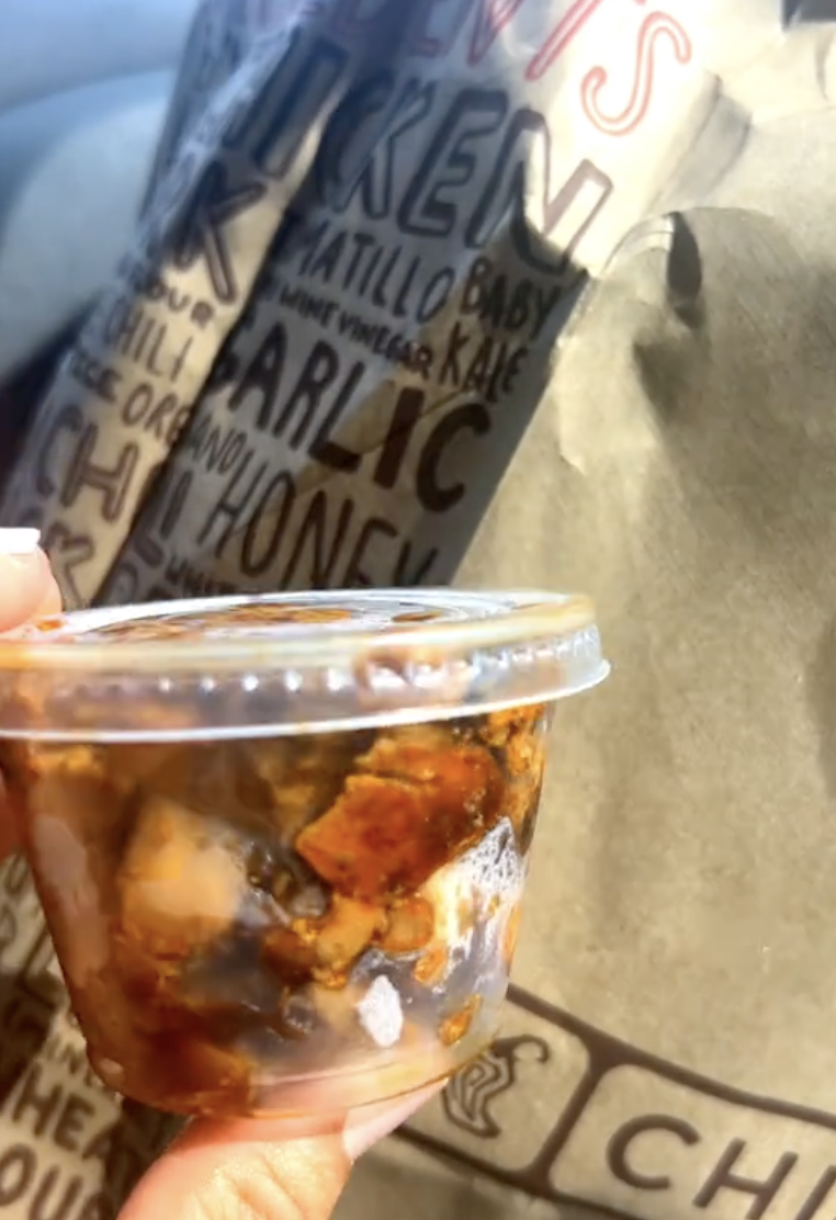 chipotle chicken in a container