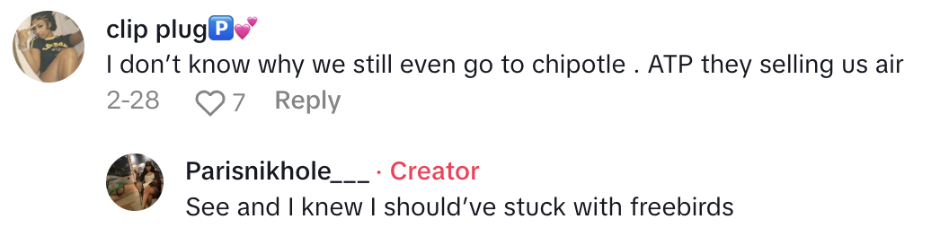 Screenshot 2025 04 19 at 8.37.33 AM A Chipotle Customer Explained Why She Was Unhappy After A Recent Visit.   I don’t even want my lunch any more.