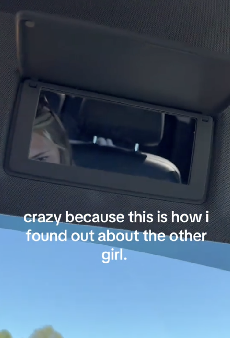 mirror inside of a car