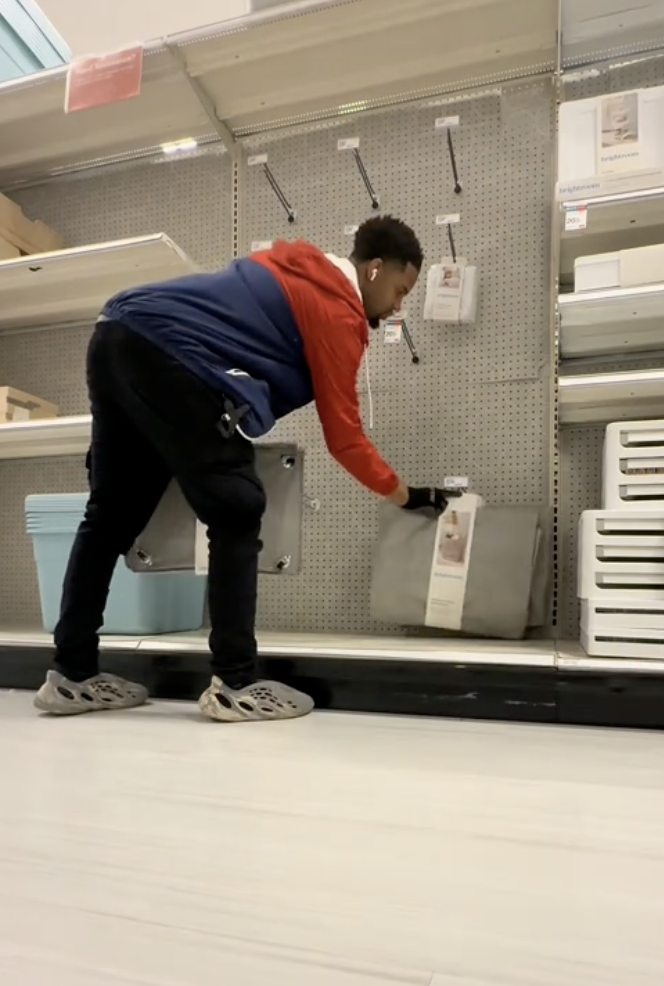 man working at a target store