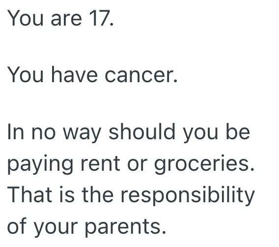Screenshot 2025 04 22 at 1.08.31 PM Teenager Wants Payback From Her Parents Because She Spent Her Cancer Money On Groceries For Her Sister, But The Parents Say Tough Luck