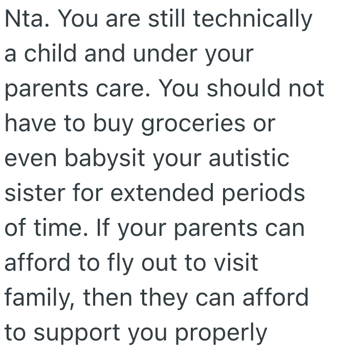 Screenshot 2025 04 22 at 1.08.43 PM Teenager Wants Payback From Her Parents Because She Spent Her Cancer Money On Groceries For Her Sister, But The Parents Say Tough Luck