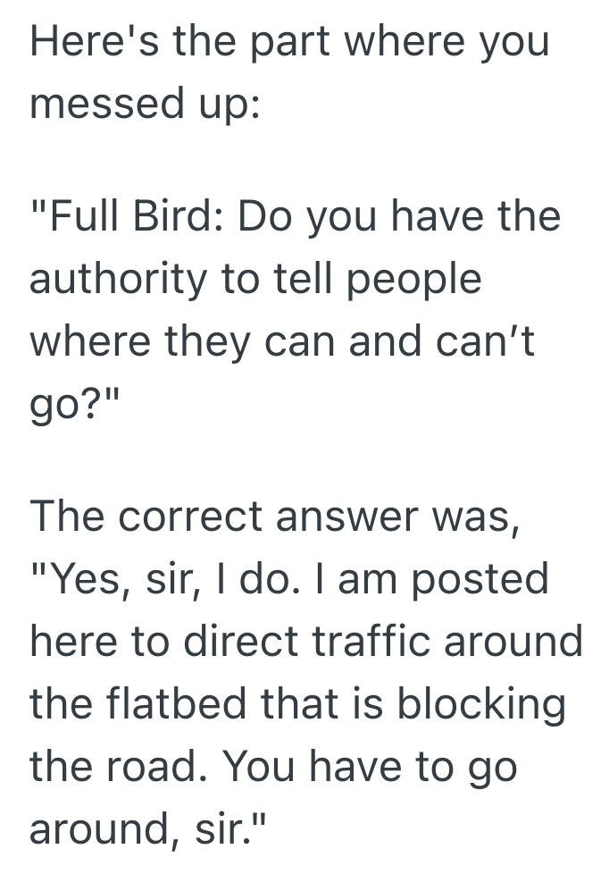 Screenshot 2025 04 23 at 5.47.51 PM Airman Had To Tell A High Ranking Colonel To Go The Long Way Around Because A Truck Was Blocking The Path, But The Colonel Refused To Listen