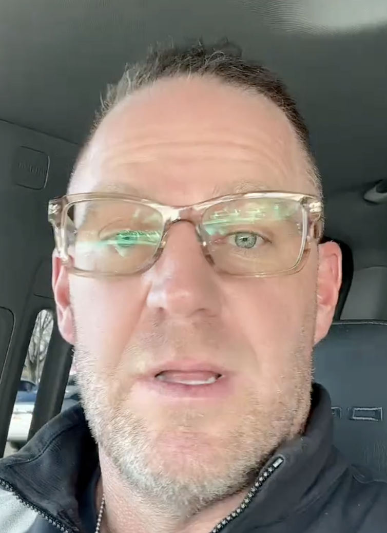 man talking about debit cards