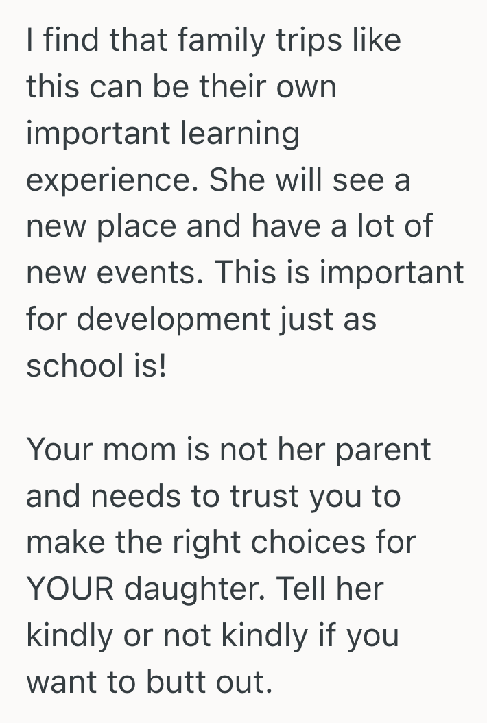 Screenshot 2025 04 25 at 11.47.49 AM Father Chose To Take His Daughter On A Family Vacation Over School Attendance, But His Mother Made Him Feel Like An Irresponsible Parent