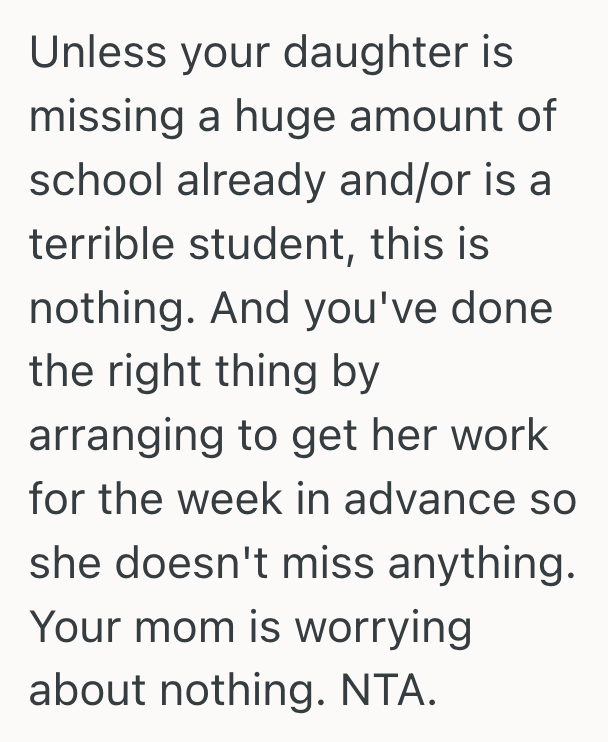 Screenshot 2025 04 25 at 11.50.32 AM Father Chose To Take His Daughter On A Family Vacation Over School Attendance, But His Mother Made Him Feel Like An Irresponsible Parent