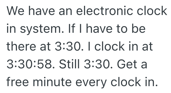 Screenshot 2025 04 25 at 12.00.23 PM Employee Usually Clocked In For Work Ten Minutes Early, But Then Another Employee Told Him To Clock In Exactly On Time