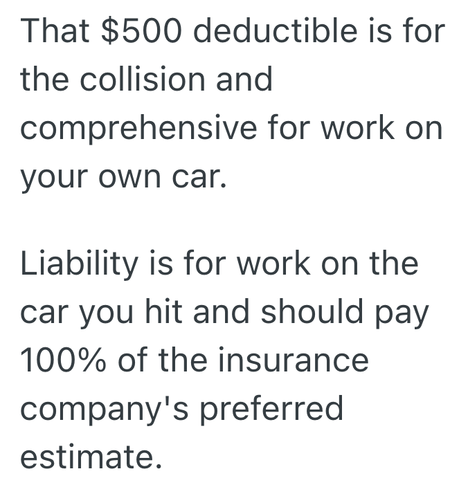 Screenshot 2025 04 25 at 12.42.03 PM Student Scrapes Another Persons Car In The Parking Lot, But The Other Person Tries To Scare Him Into Paying For A Lot Of Unnecessary Work