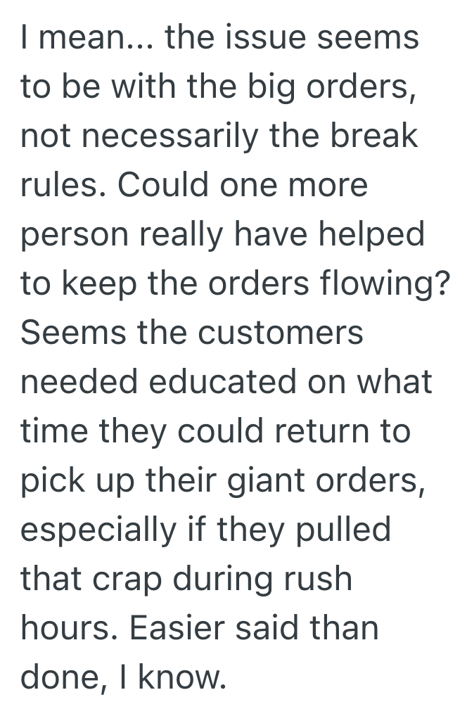 Screenshot 2025 04 25 at 2.13.16 PM McDonalds Employees Are Told Not To End Their Breaks Early Even If Its Busy, But One Very Busy Night, A Manager Regrets Putting That Rule Into Place