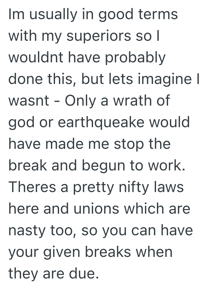 Screenshot 2025 04 25 at 2.13.55 PM McDonalds Employees Are Told Not To End Their Breaks Early Even If Its Busy, But One Very Busy Night, A Manager Regrets Putting That Rule Into Place