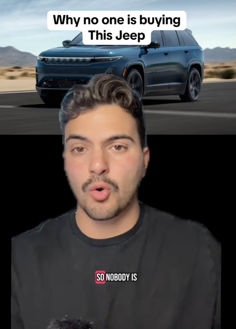 man talking about electric jeeps