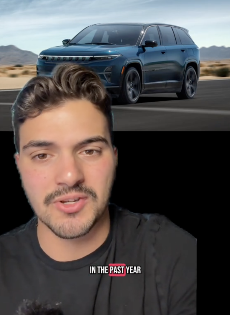 man talking about electric jeep vehicles