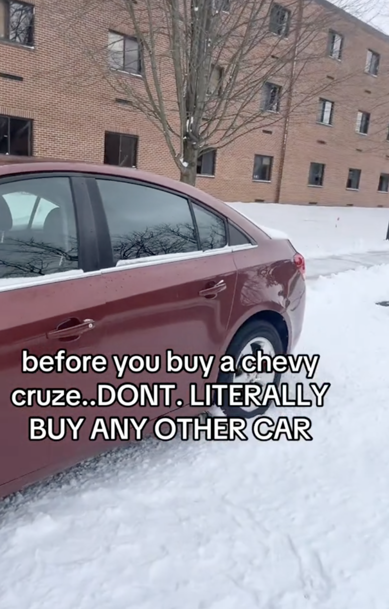 a car parked in snow