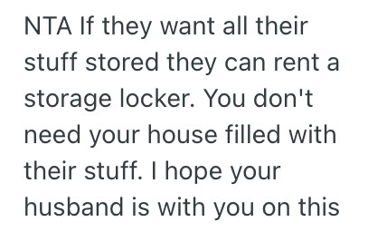 Screenshot 2025 04 27 at 5.57.00 PM Her In Laws Are Moving And Want Her To Store All Their Stuff, But She Loathes Clutter And Plans To Throw A Lot Of It Away