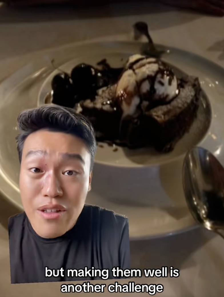 man talking about desserts at restaurants