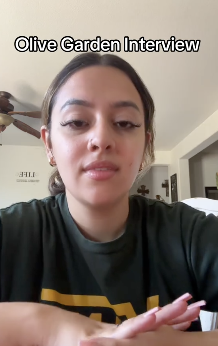 woman talking about a restaurant interview