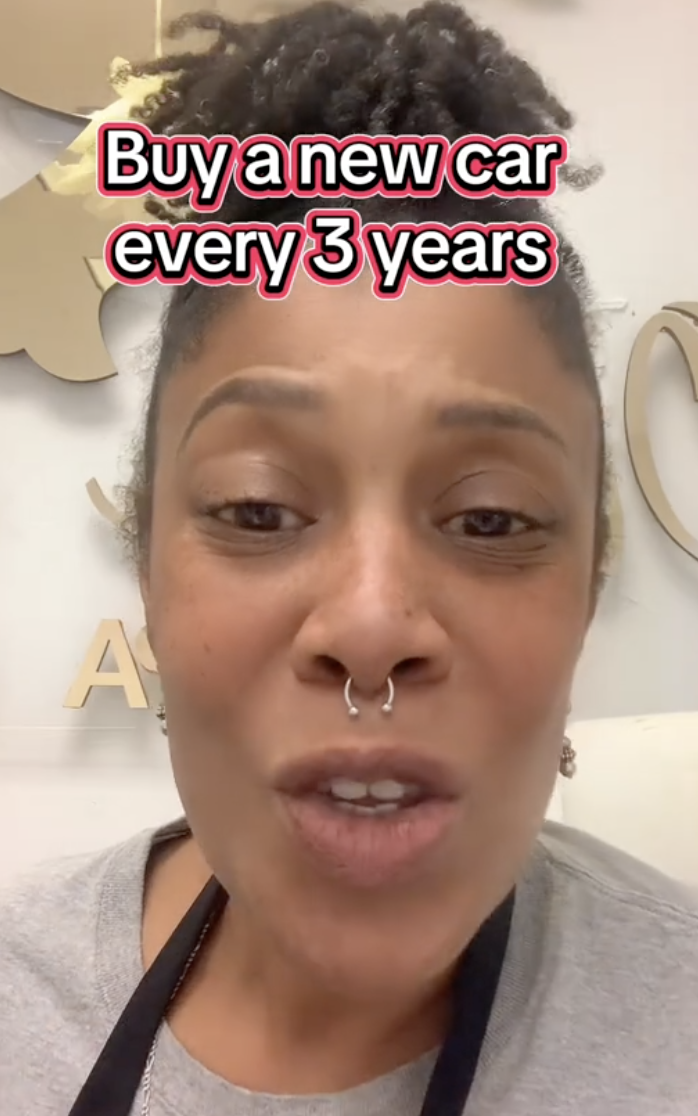 woman talking to a camera about cars