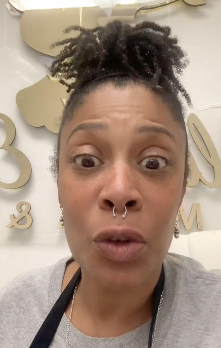 close up of a woman's face