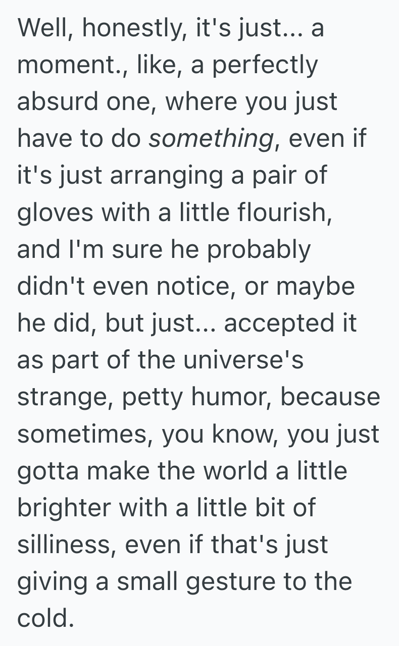 Screenshot 2025 04 29 at 7.02.12 PM Entitled Man Interrupted A Couple Warming Up Their Car With Unsolicited Advice, So They Picked Up His Gloves And Used Them To Send A Message About Minding His Own Business