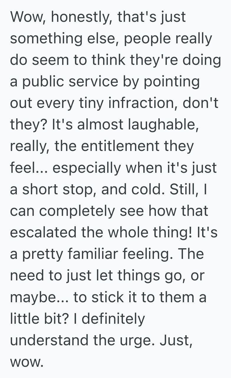 Screenshot 2025 04 29 at 7.02.48 PM Entitled Man Interrupted A Couple Warming Up Their Car With Unsolicited Advice, So They Picked Up His Gloves And Used Them To Send A Message About Minding His Own Business