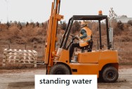 Homeowner Insists Driver Deliver Deck Materials Onto A Flooded Lawn, But When The Forklift Sinks And Destroys His Yard, He’s Left With A Massive Bill