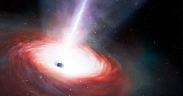 An artist's impression of the supermassive black hole