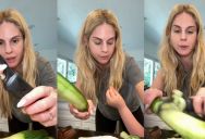 Busy Mom Shares The Really Fast Way You’re Can Use Both Sides Of A Peeler To Make Quick Work Of An English Cucumber
