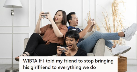 Two men and a woman playing games on their phones