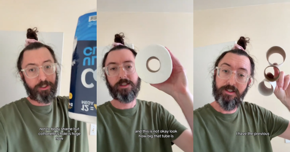 A man with some toilet paper