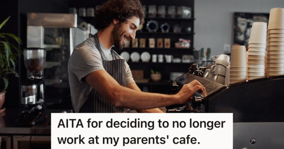 smiling male barista making coffee