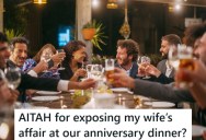 Husband Found Out His Wife Was Having An Affair, So He Announced The News To Their Friends During Their Anniversary Dinner