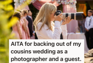 Her Cousin Hired Her To Be The Photographer At Her Wedding, But When The Guest Count Increased Her Cousin Also Hired Another Photographer