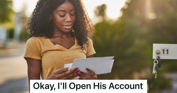 woman looking at the mail