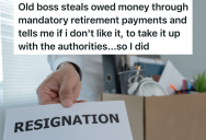 Manager Finds Out The Bosses Aren’t Paying The Employees Everything They’re Owed, So The Manager Quits And Contacts The Tax Agency