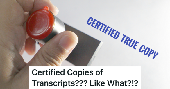 person holding a stamper that reads "certified true copy"