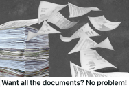 Bank Employee Wants Oil Terminal Employee To Include Everything Technically Required In The Document Distribution Matrix, But The Bank Employee Has No Idea How Much Unnecessary Paperwork Will Be Included