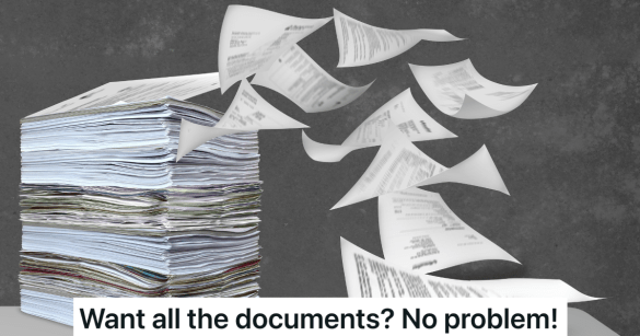 huge stack of paperwork