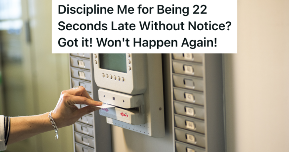 employee clocking in at work