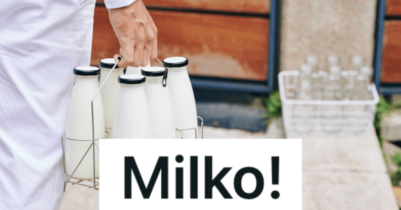 milkman delivering bottles of milk