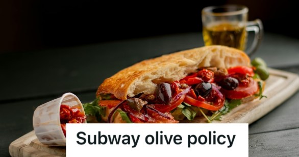 6-inch sandwich with tomatoes, olives, spinach, and other fillings