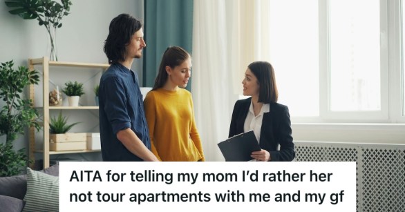 A couple talking to a real estate manager about the home they visited