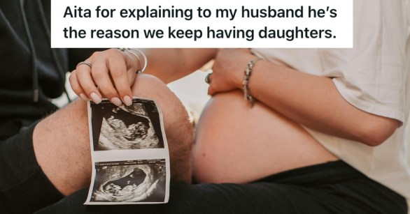 Man and pregnant woman holding a print of an ultrasound scan of their baby
