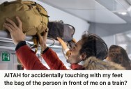 Man Accidentally Kicked A Woman’s Bag On The Train A Few Times, But She Thought It Was Deliberate So She Told Him Off