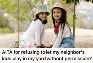 Neighbor’s Kids Had Been Using A Homeowner’s New Swing Set, So They Demanded That The Neighbors Ask Permission First Before Their Kids Can Come Back In