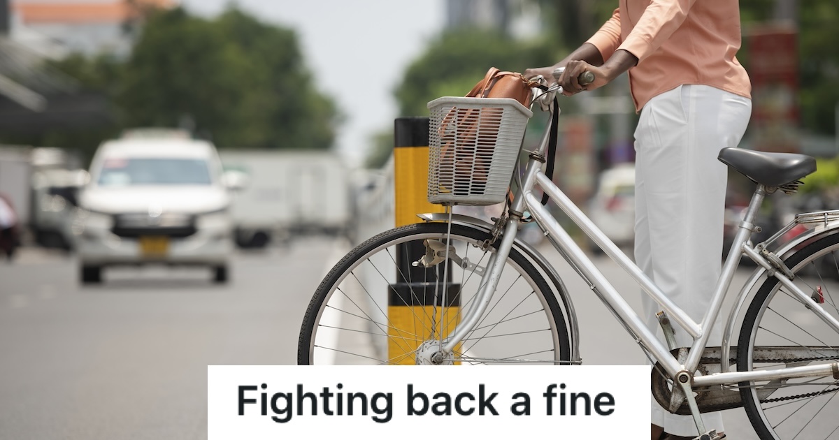 Man Got A $50 Bike Parking Fine, But He Disputed It By Sending Letters To The Council For Six Months Person walking on the pedestrian lane with a bike