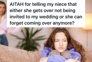 She Had An Adults Only Wedding, And Three Years Later, Her Niece Is Still Whining About How Traumatic It Was To Be Excluded