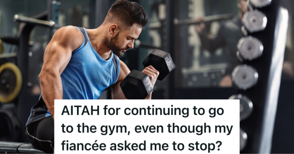 muscular man lifting weights at the gym