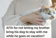 Her Brother Asked Her To Watch His Dog For A Few Days, But She Said No Because She’s Scared For Her Cat’s Safety