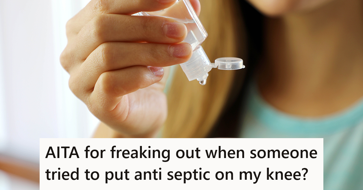 woman with hand sanitizer